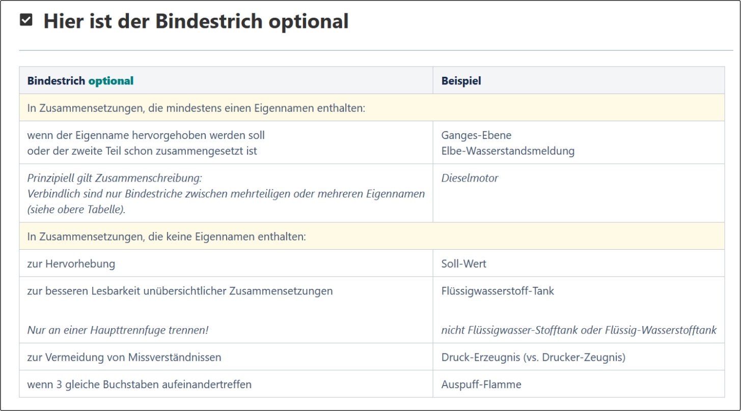 Beispiel sprachliche Vorgaben