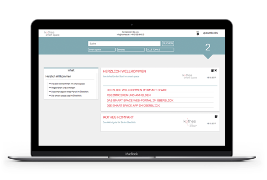 Das smart space Web-Portal